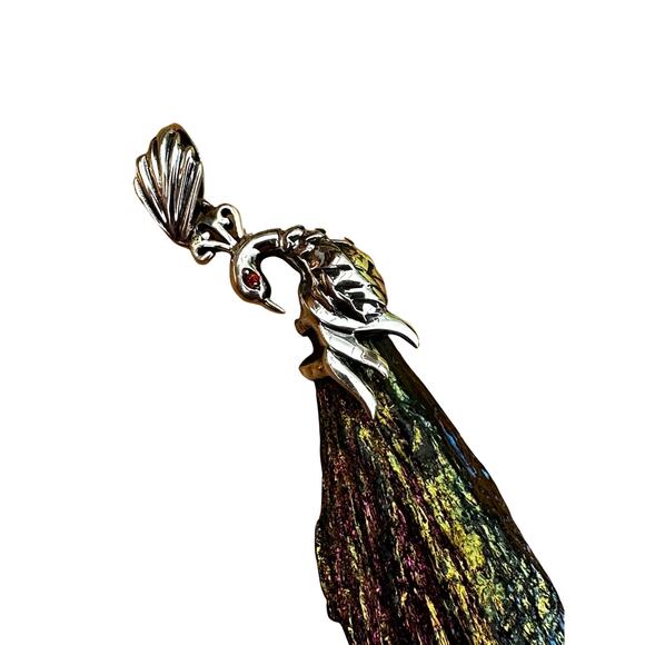 Sterling Silver Peacock Ore Pendant - Picture 3 of 6